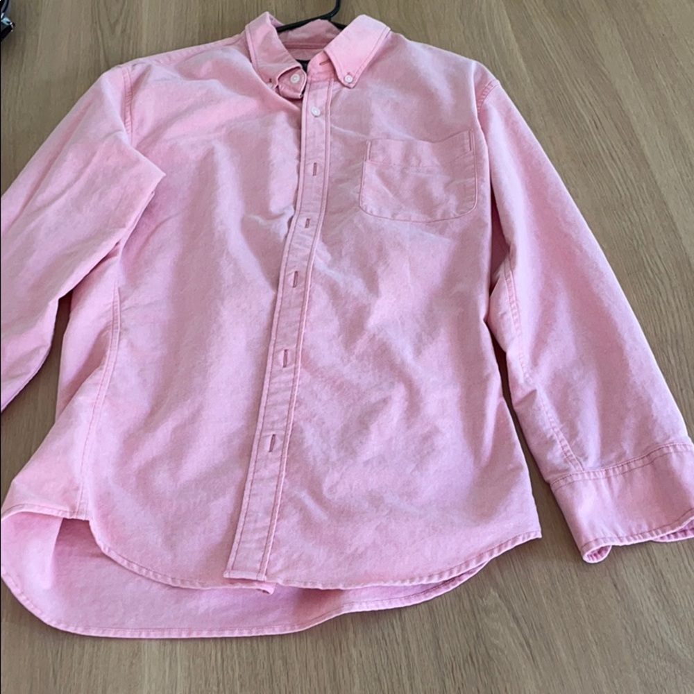 J. Crew pink stretch Oxford casual shirt